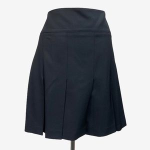 Burberry Black A-Line Pleated Skirt